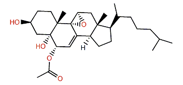 9a,11a-Epoxycholest-7-en-3b,5a,6a-triol 6-acetate